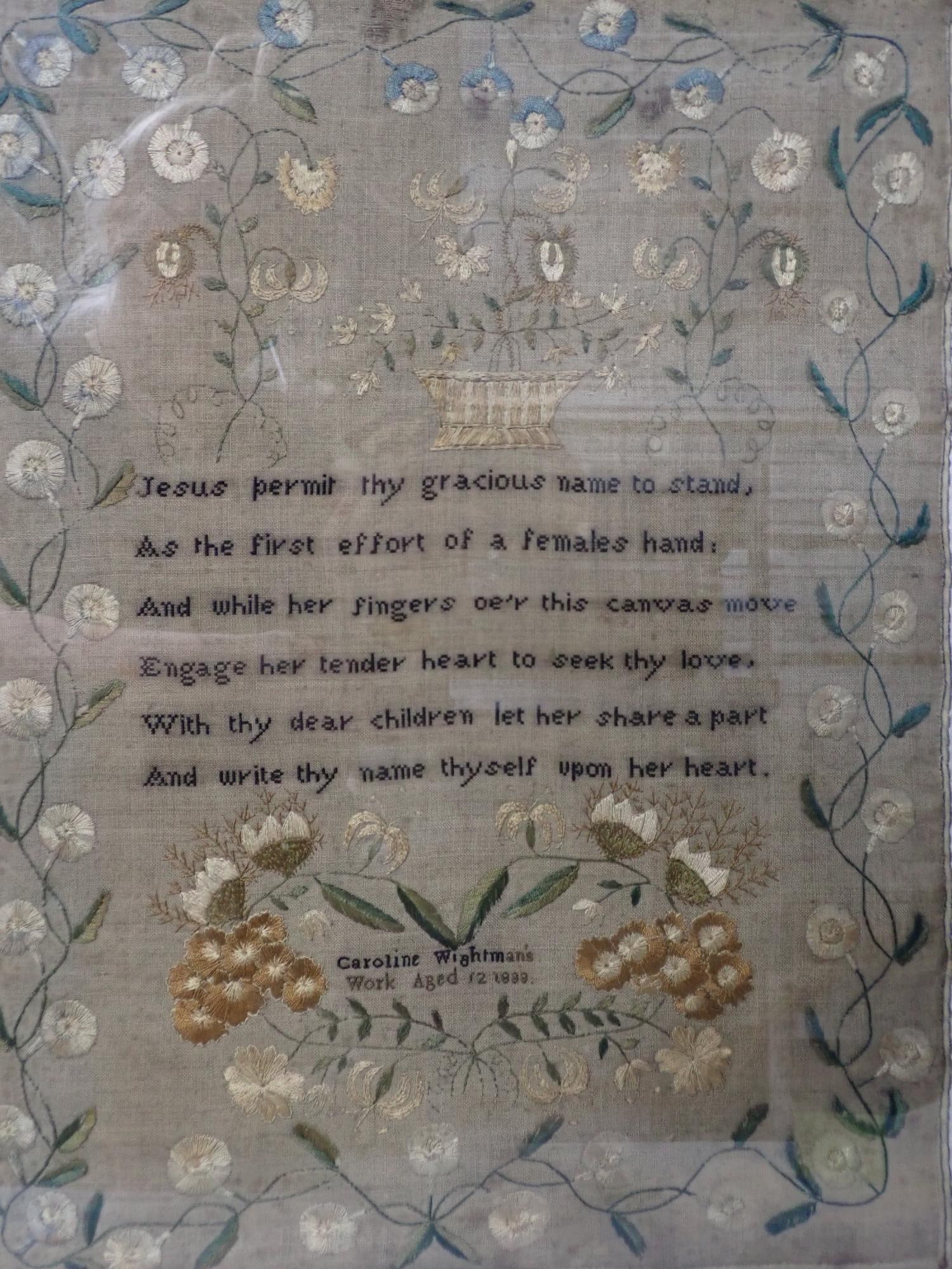1833 Carole Wightman's Sampler - 2