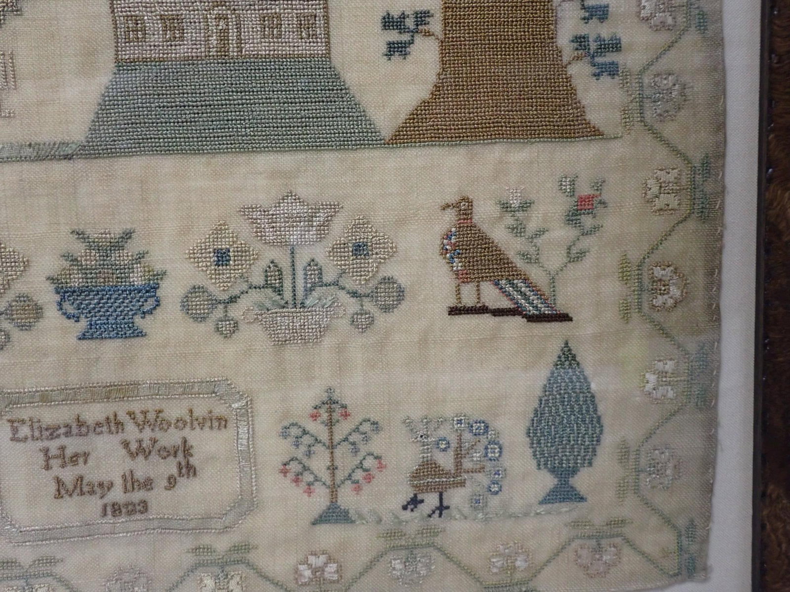 1823 Elizabeth Woolvin Sampler - 6