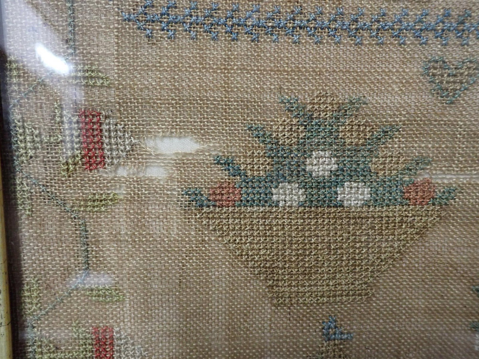 1838 Mary Ann E. Roberts Sampler - 8