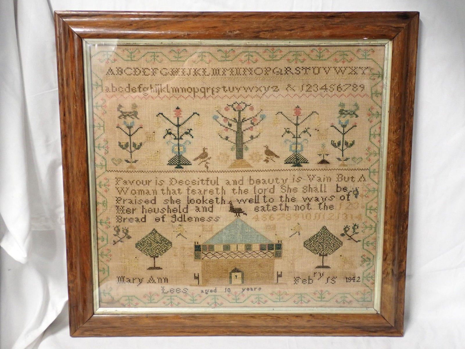 1842 Mary Ann Lee Sampler (1 of 7)