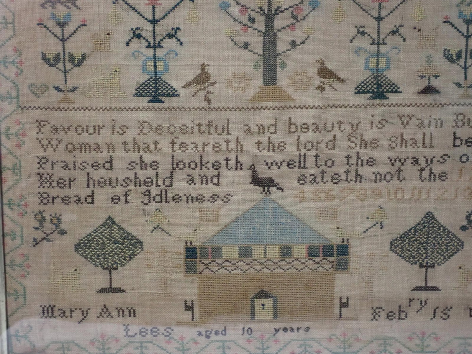 1842 Mary Ann Lee Sampler - 2