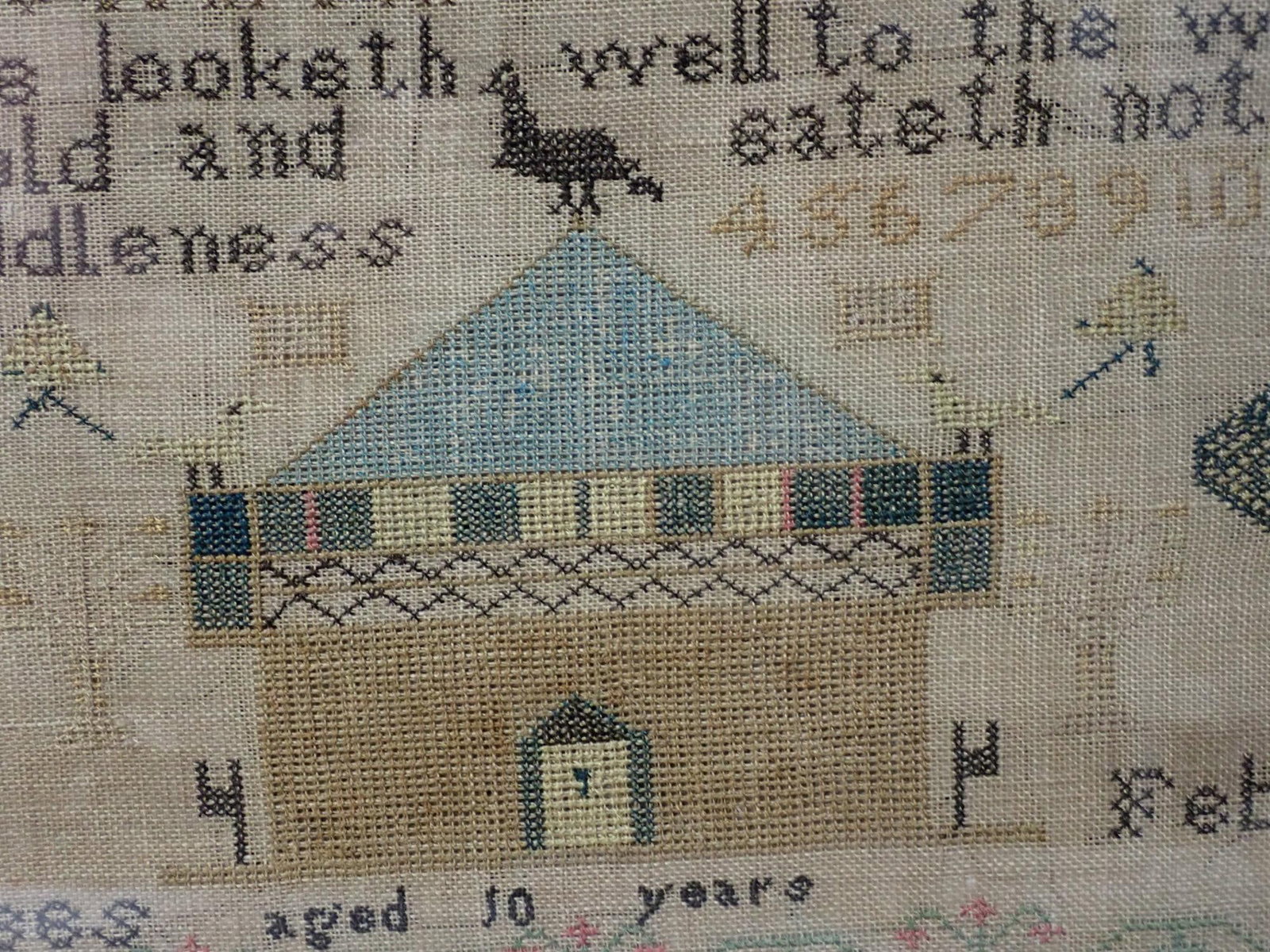 1842 Mary Ann Lee Sampler - 6
