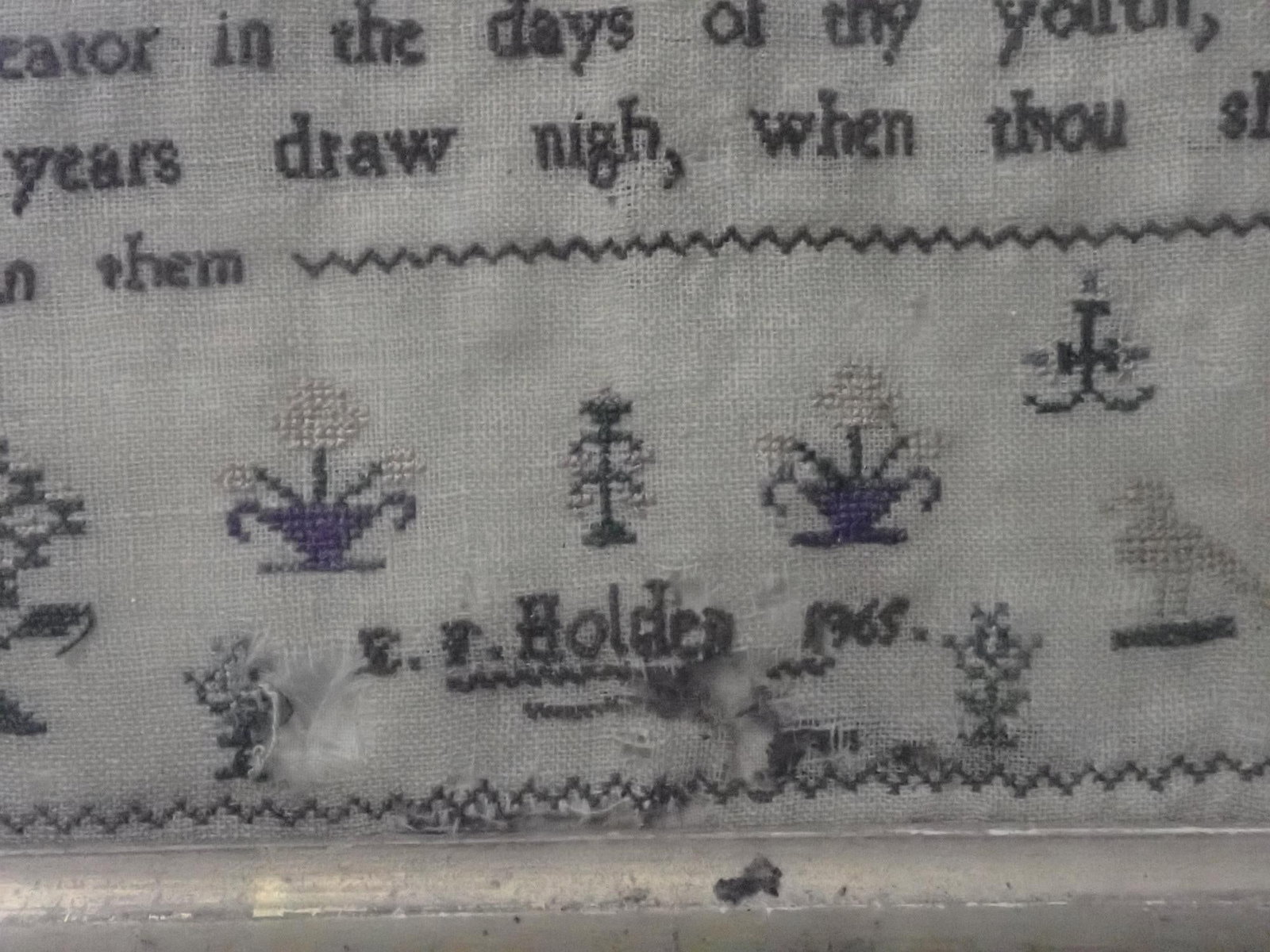 1865 E.F.(?) Holden Sampler - 3