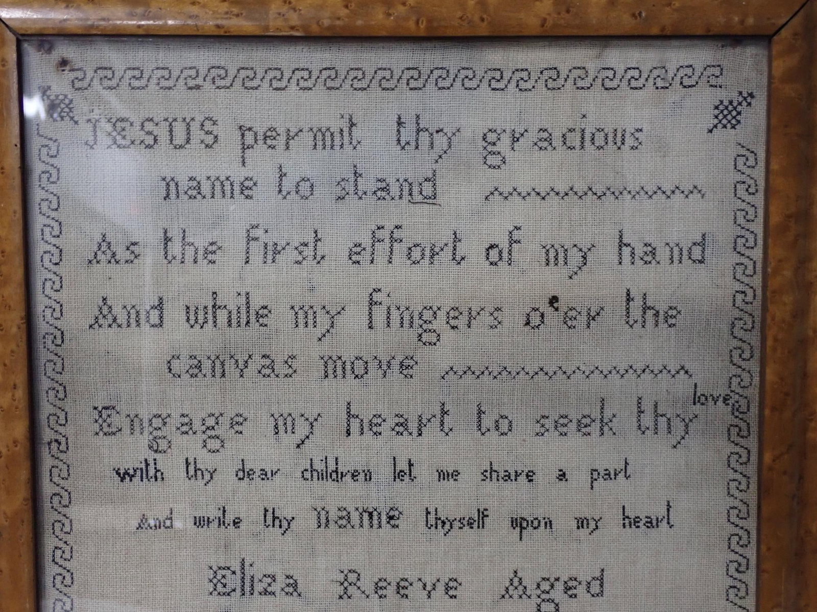 1857 Eliza Reeve Sampler - 3