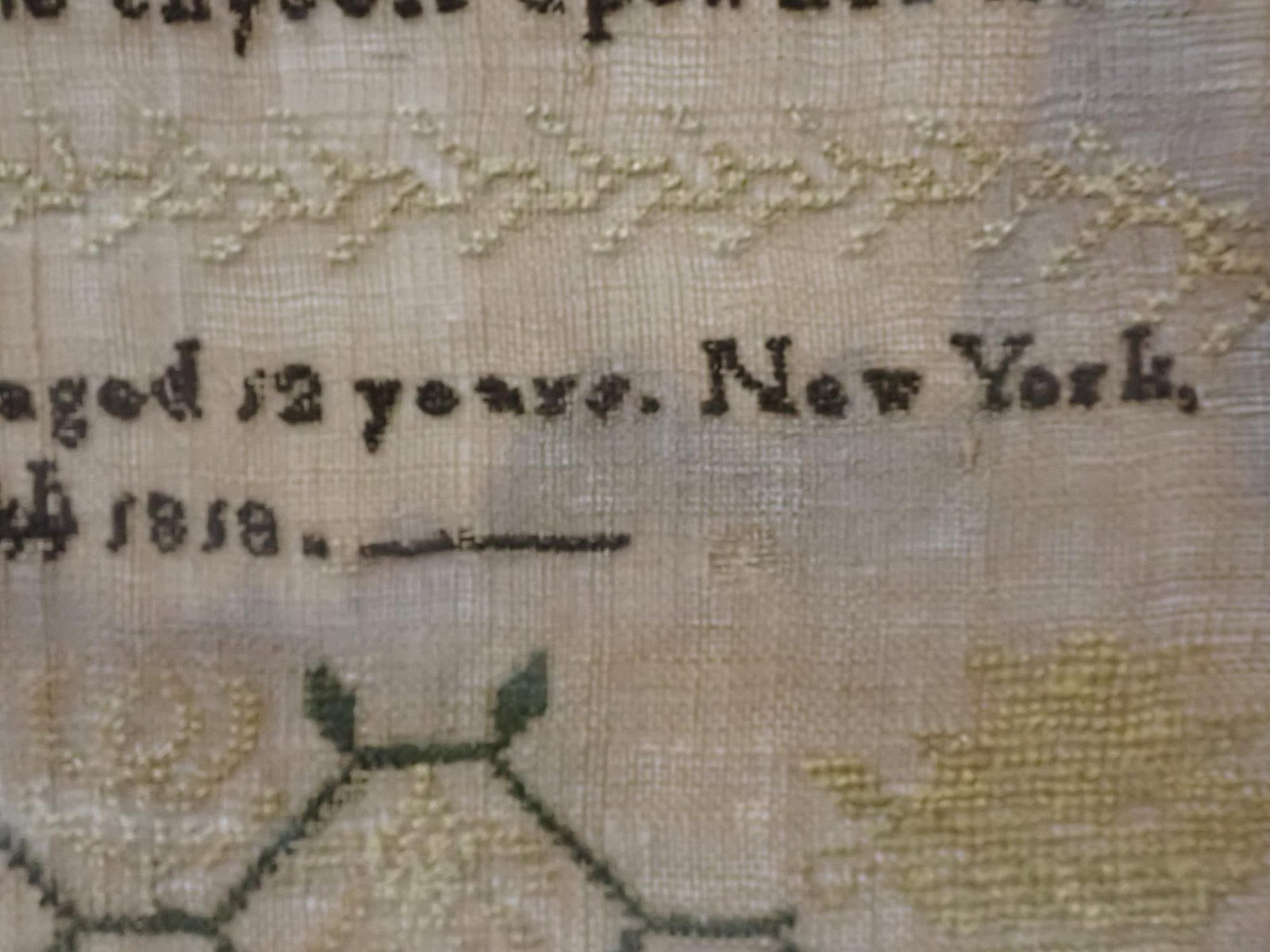 1818 Mary E. Leggett Sampler - 8