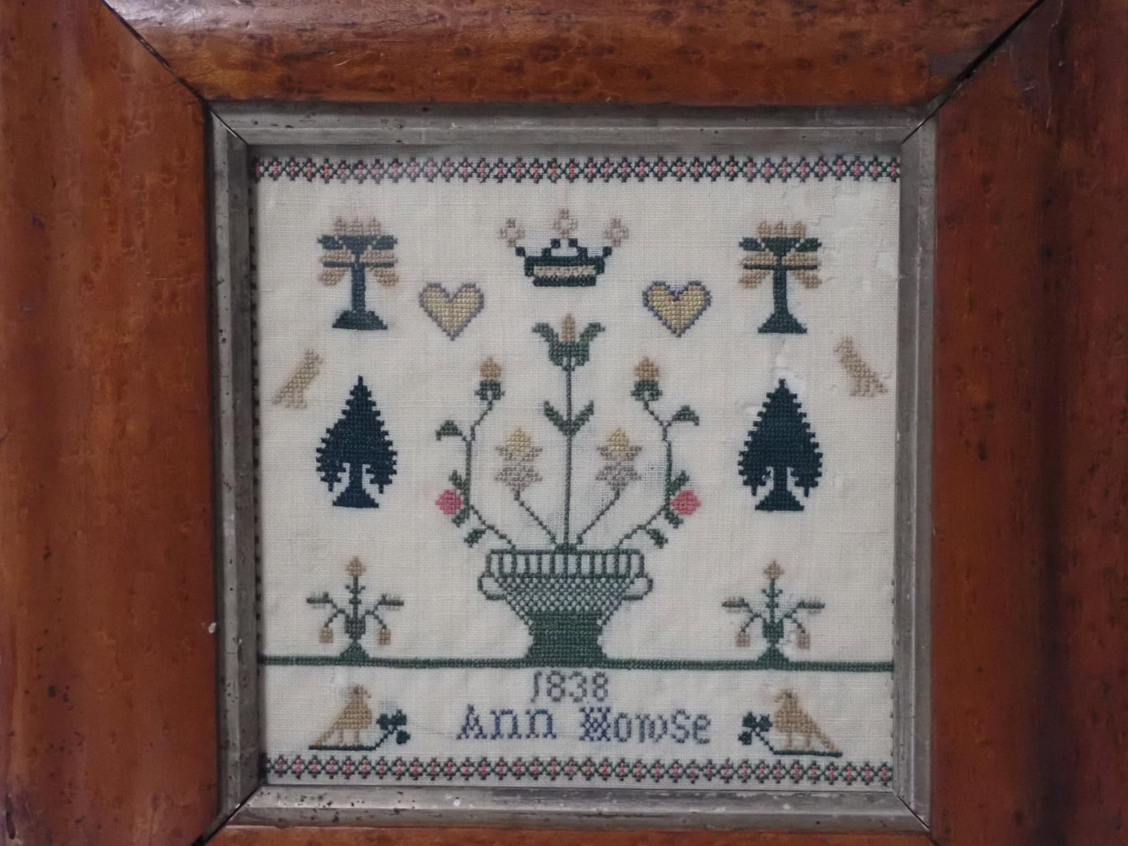 1838 Ann Mowse (?) Sampler - 3