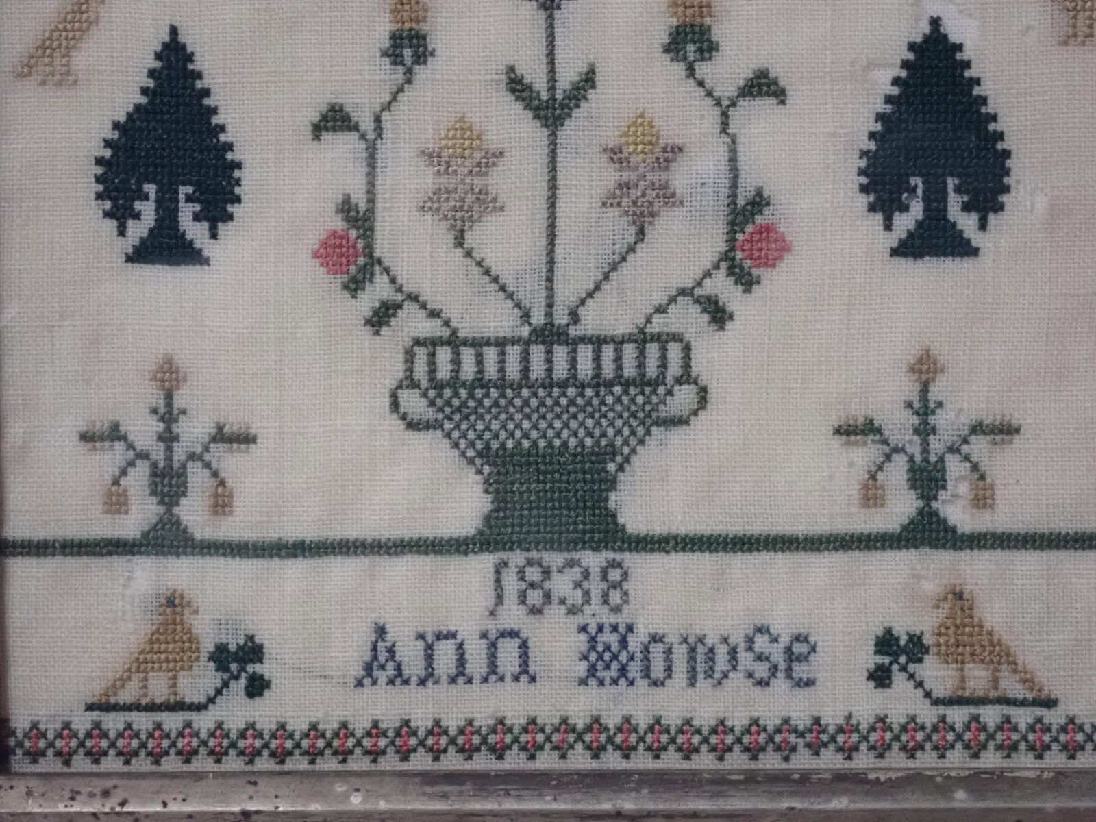 1838 Ann Mowse (?) Sampler - 6