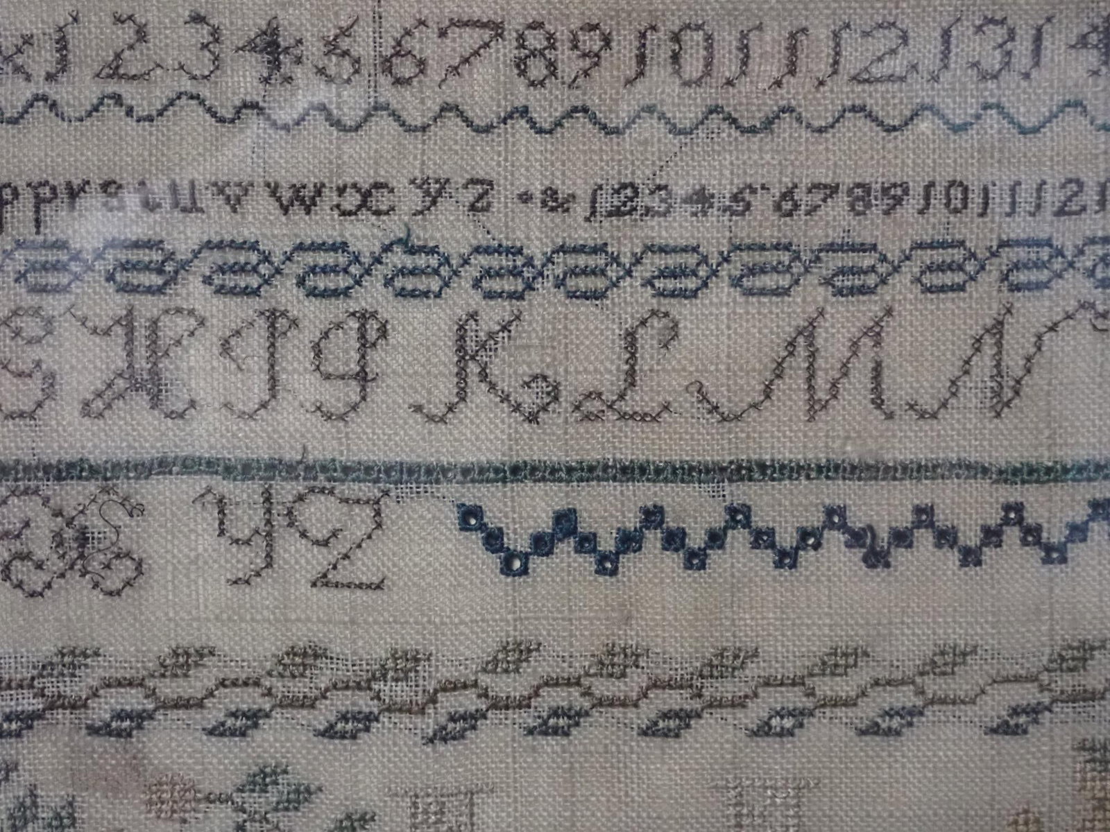 Mid 19th C Alicia Moses Sampler - 11