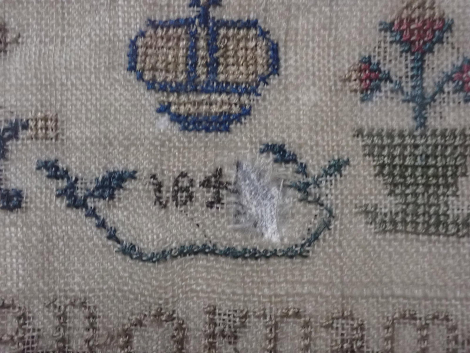 Mid 19th C Alicia Moses Sampler - 13