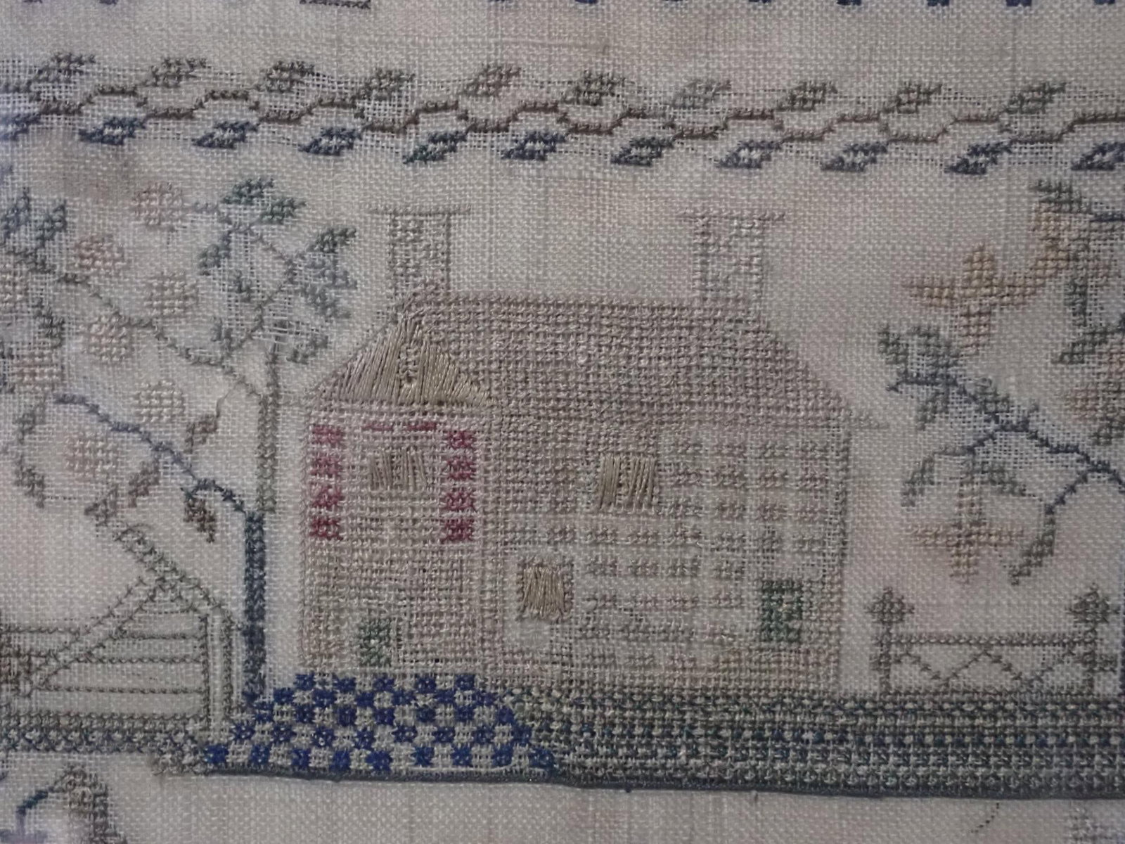 Mid 19th C Alicia Moses Sampler - 6