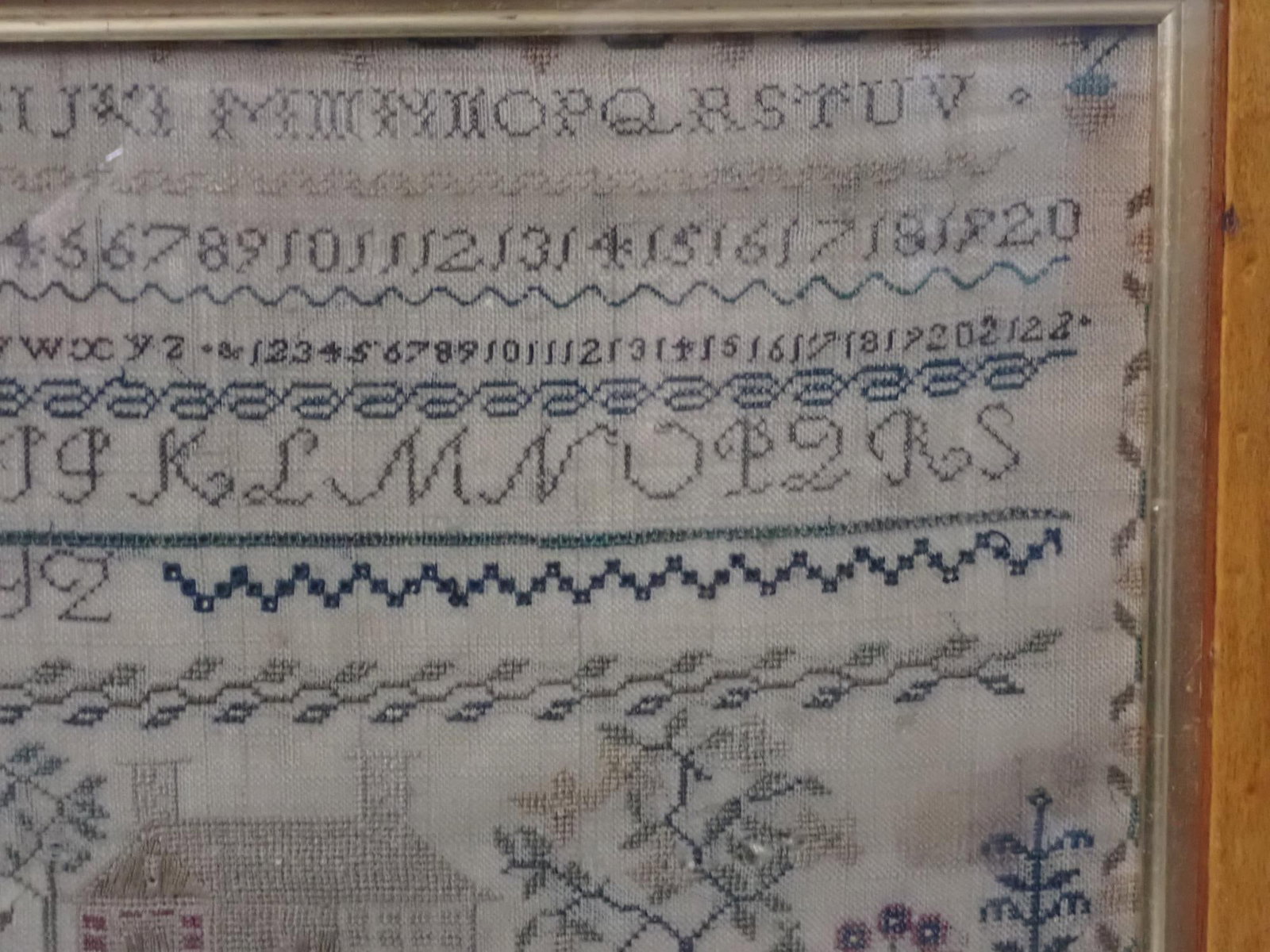 Mid 19th C Alicia Moses Sampler - 9