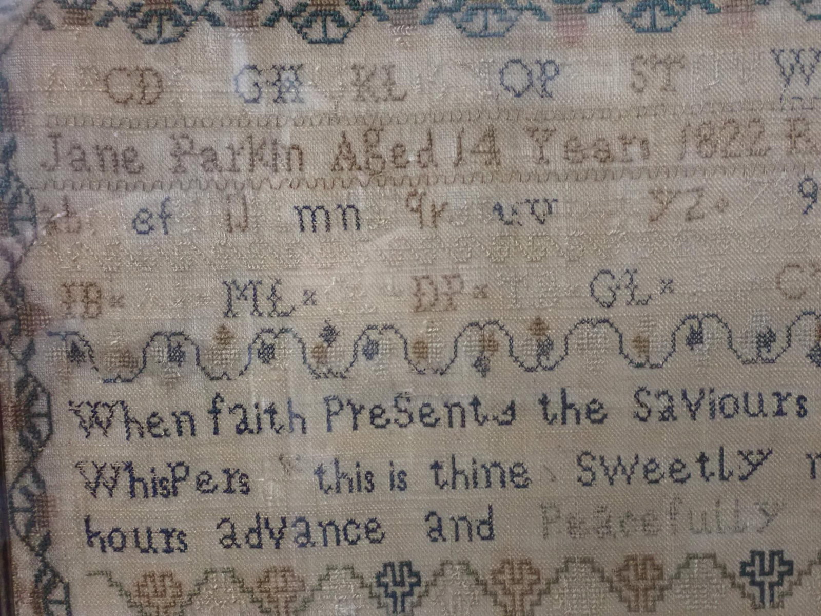 1822 Jane Parkin Sampler - 5