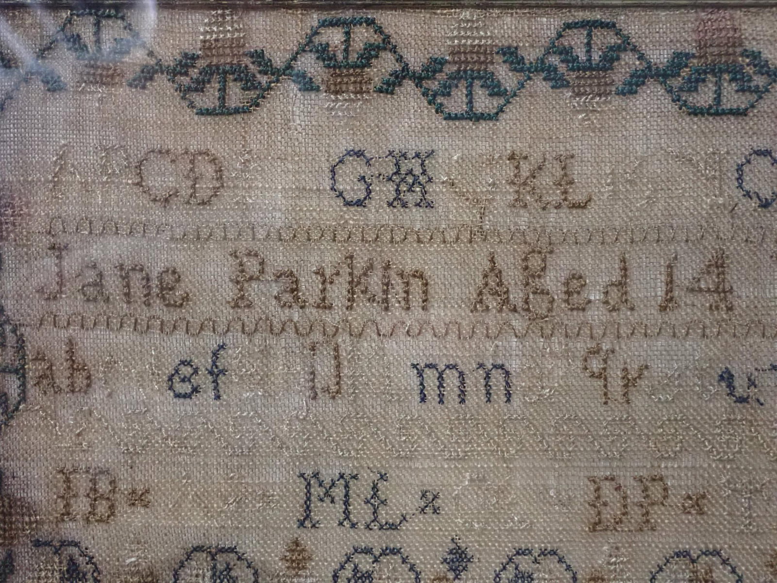 1822 Jane Parkin Sampler - 8