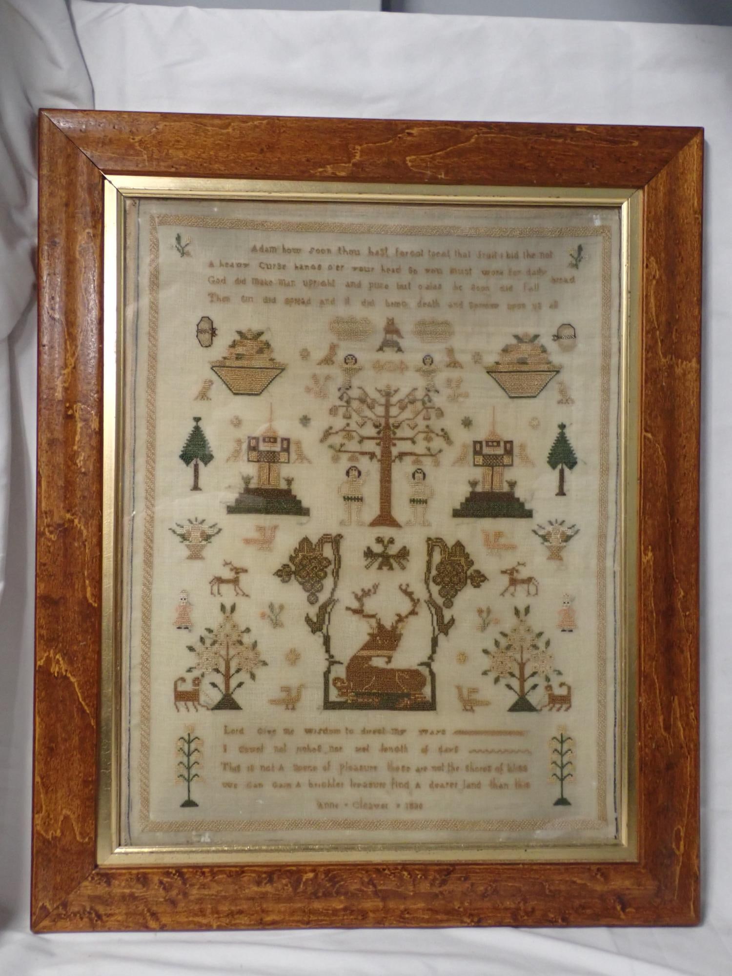 1830 Anne Cleaver Sampler - 2