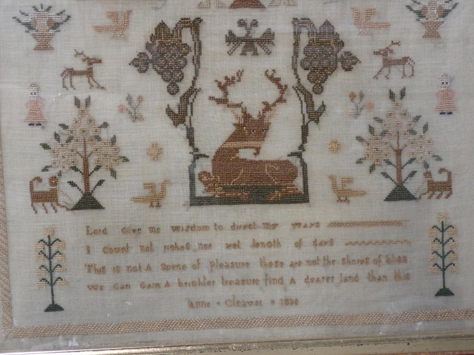 1830 Anne Cleaver Sampler - 4