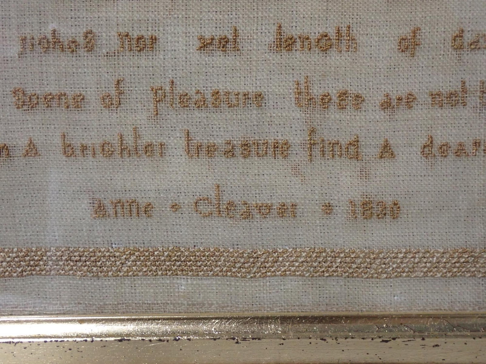 1830 Anne Cleaver Sampler - 9