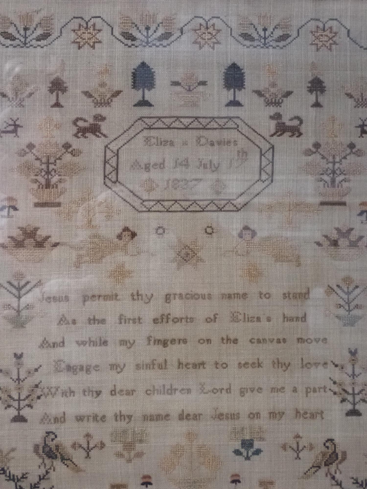 1837 Eliza Davies Sampler - 4