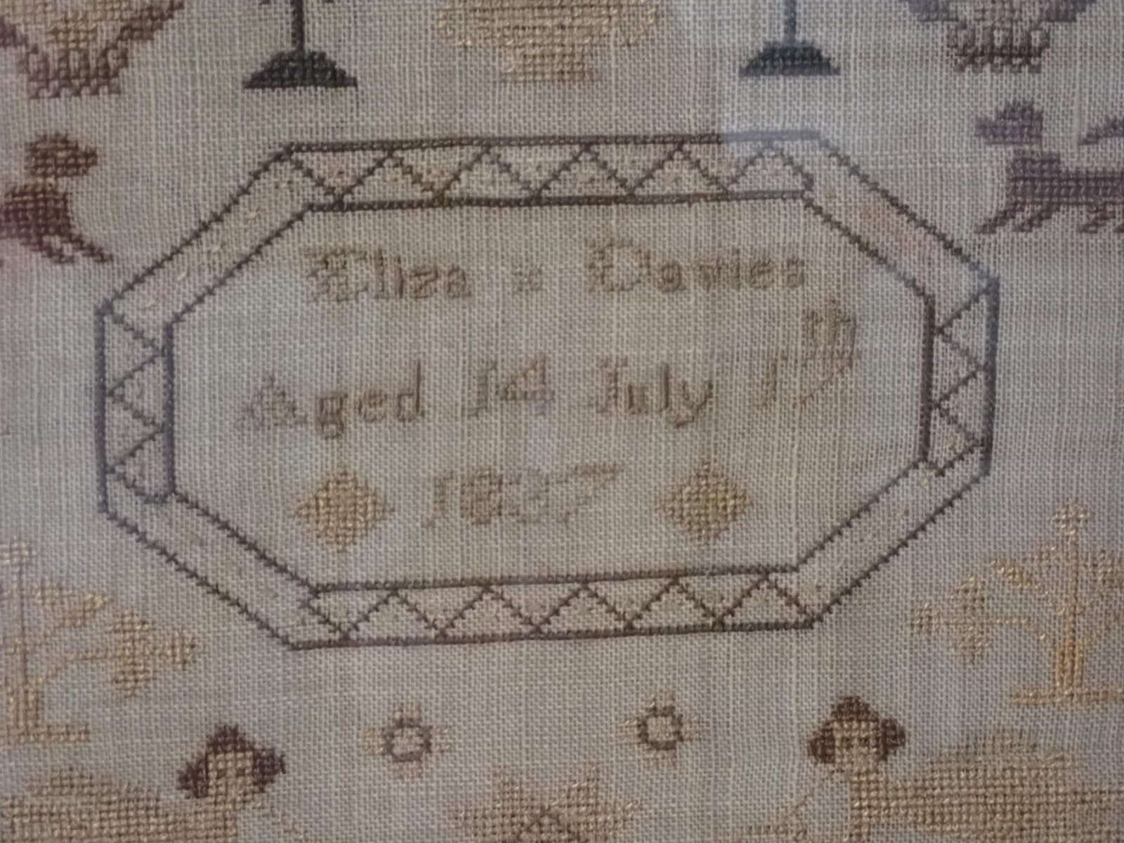 1837 Eliza Davies Sampler - 5
