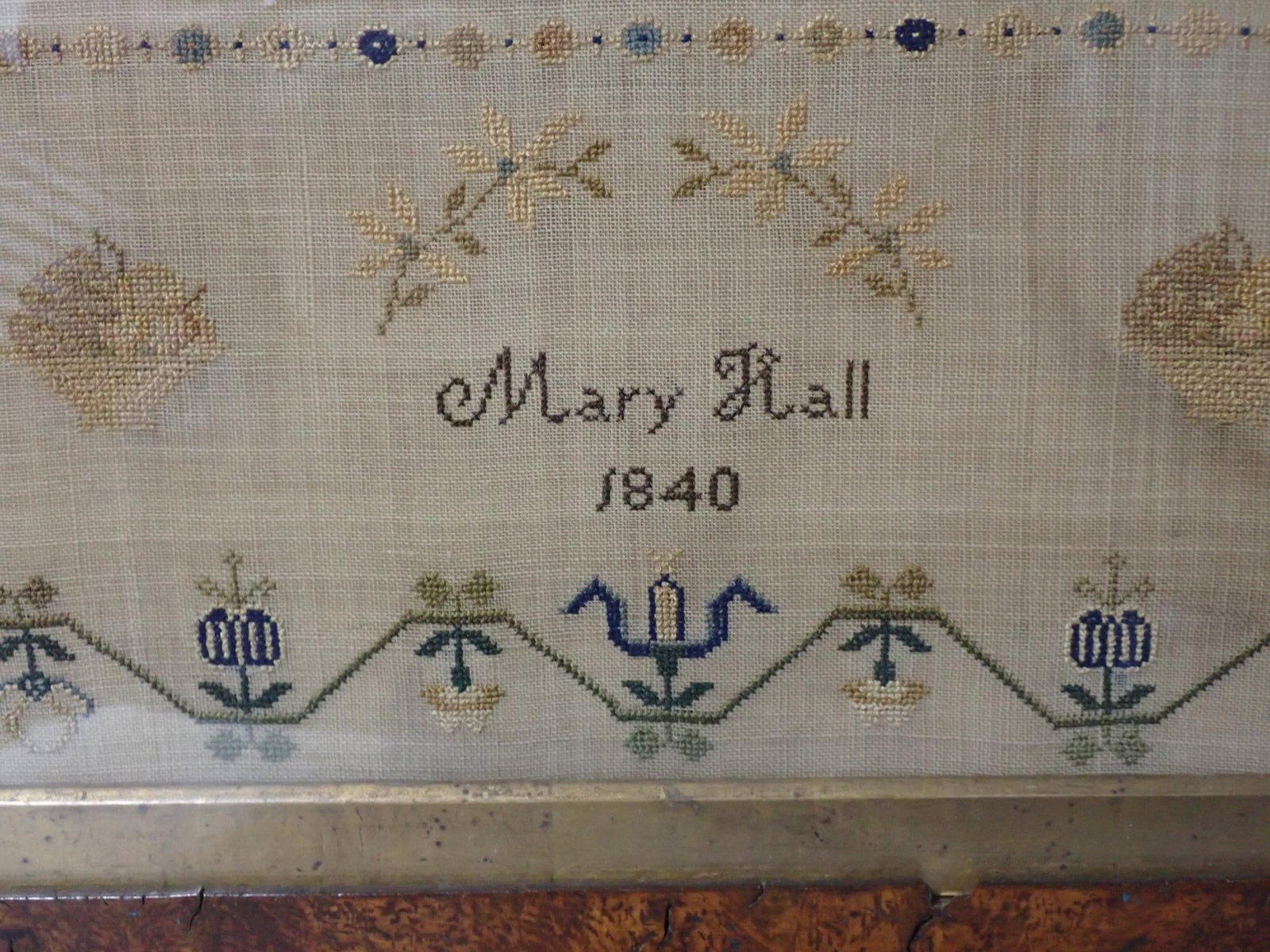 1840 Mary Hall Sampler - 2