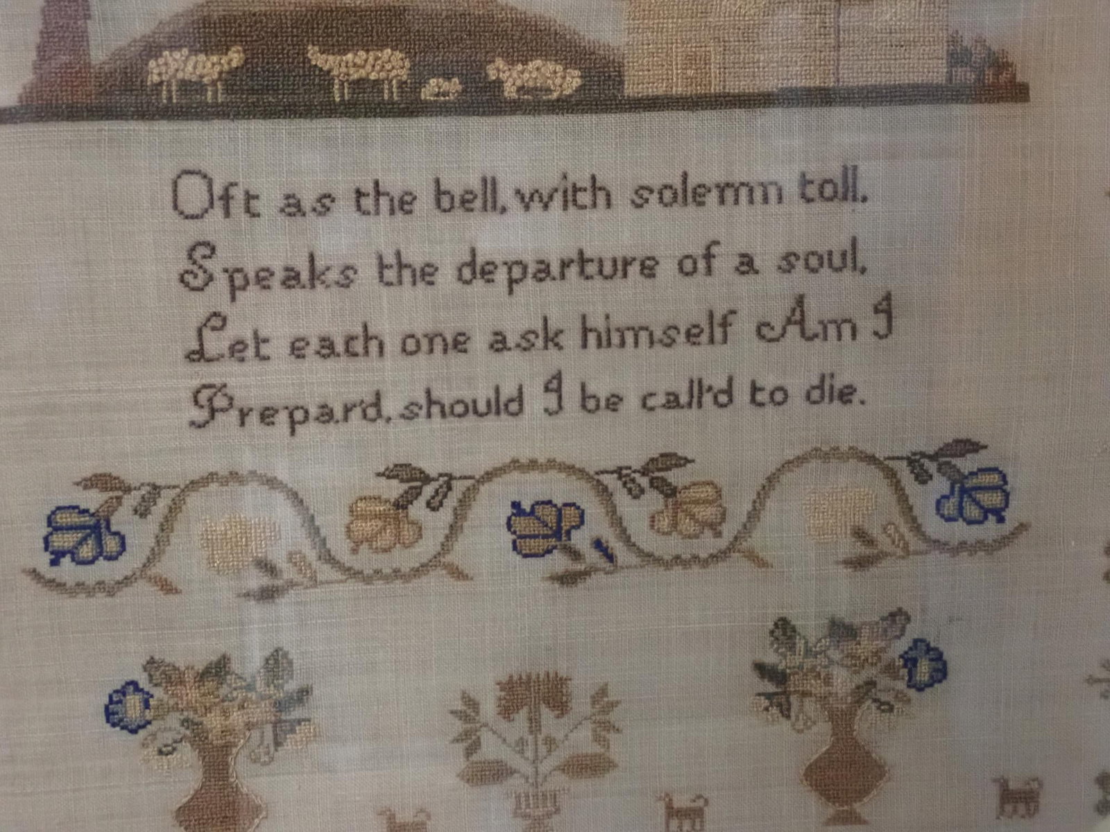 1840 Mary Hall Sampler - 3