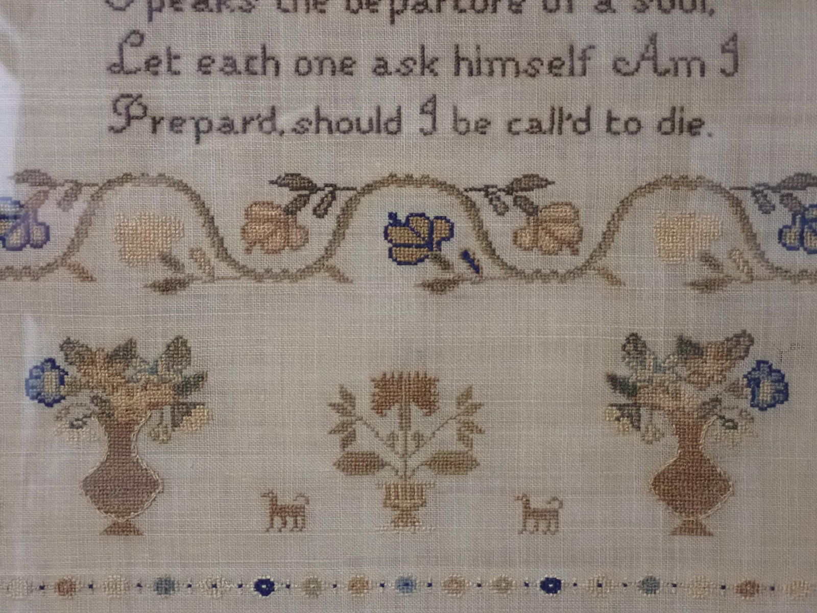 1840 Mary Hall Sampler - 4