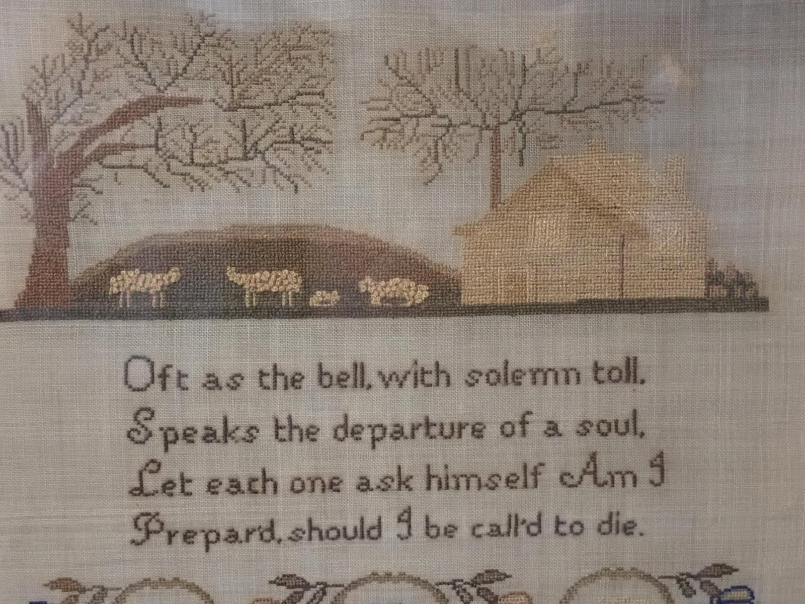 1840 Mary Hall Sampler - 7