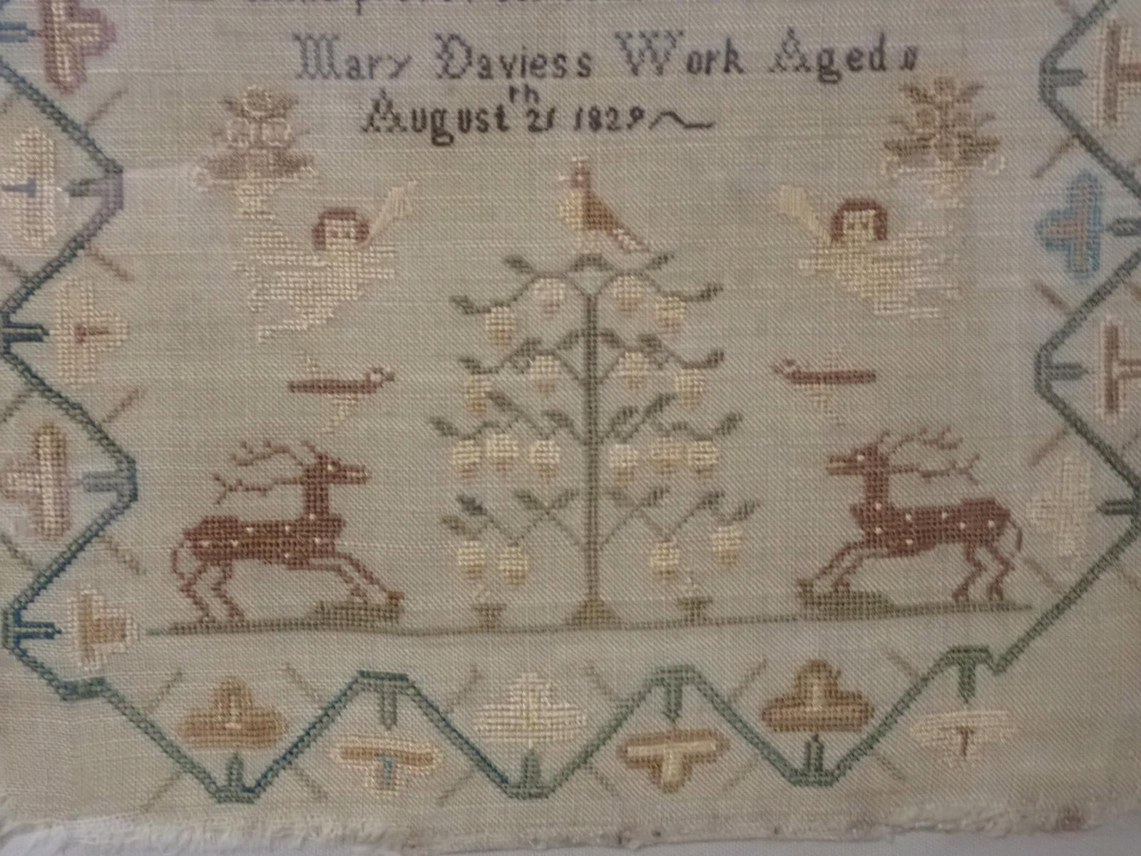 1829 Mary Davies Sampler - 3