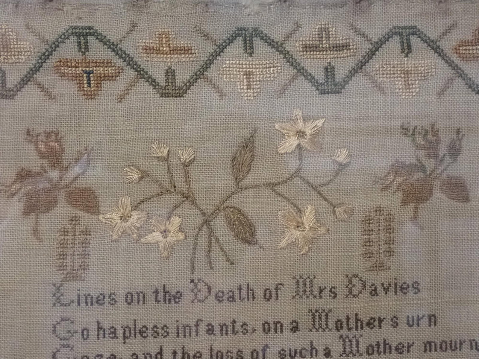 1829 Mary Davies Sampler - 7