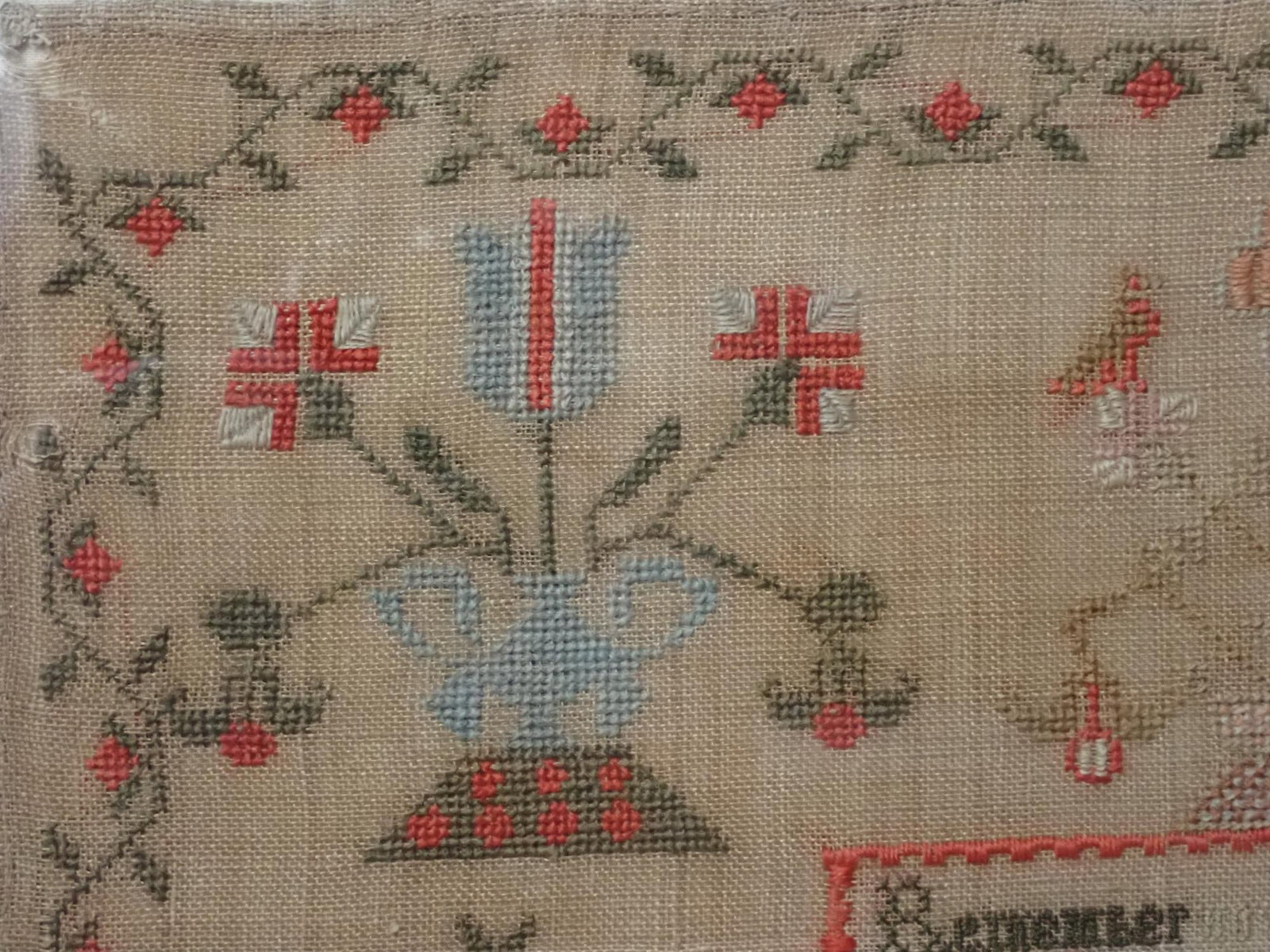 1865 Margaret (?) Sampler - 7