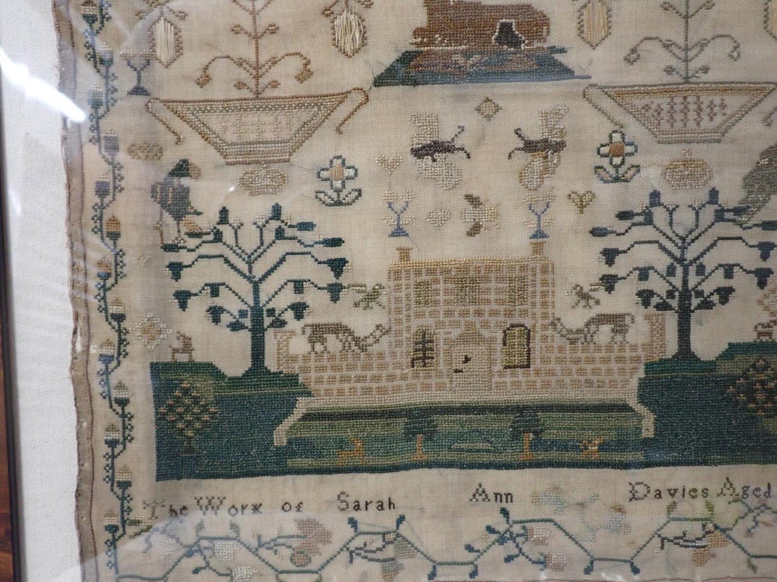 19th Century Sara Ann Davies Sampler - 3