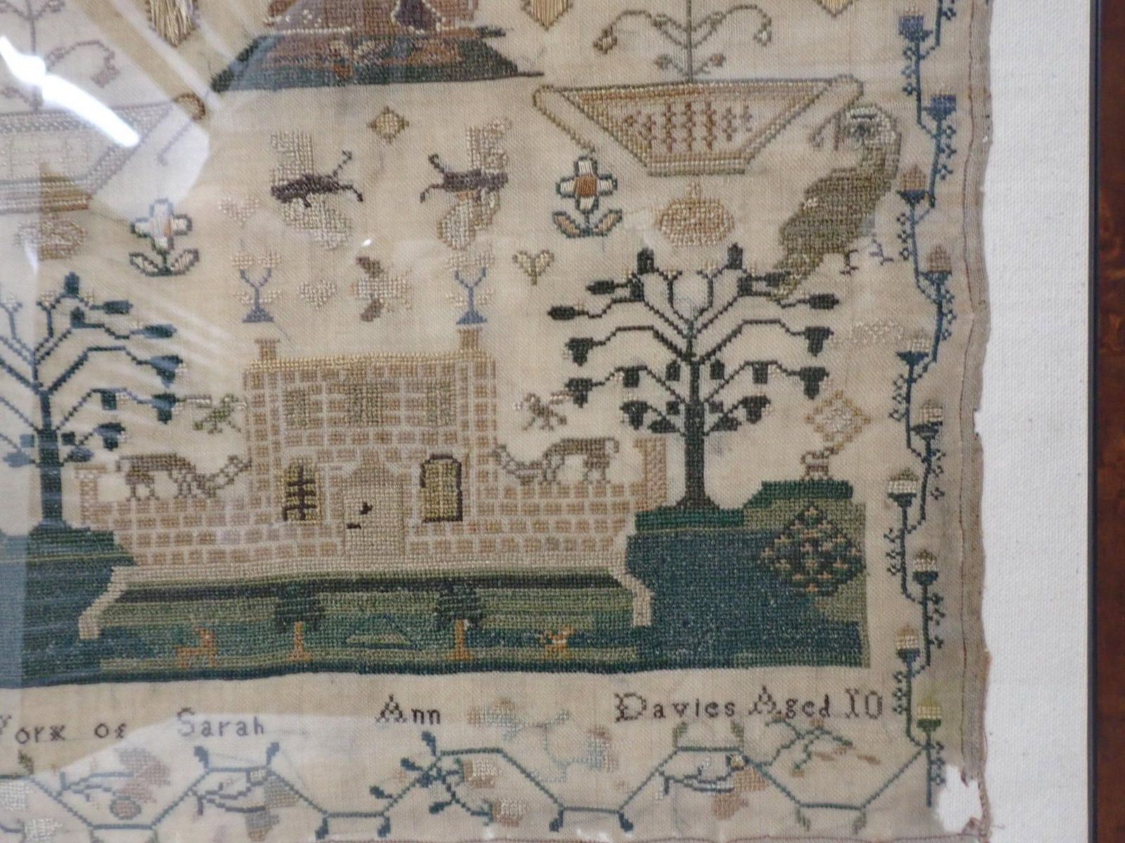 19th Century Sara Ann Davies Sampler - 4