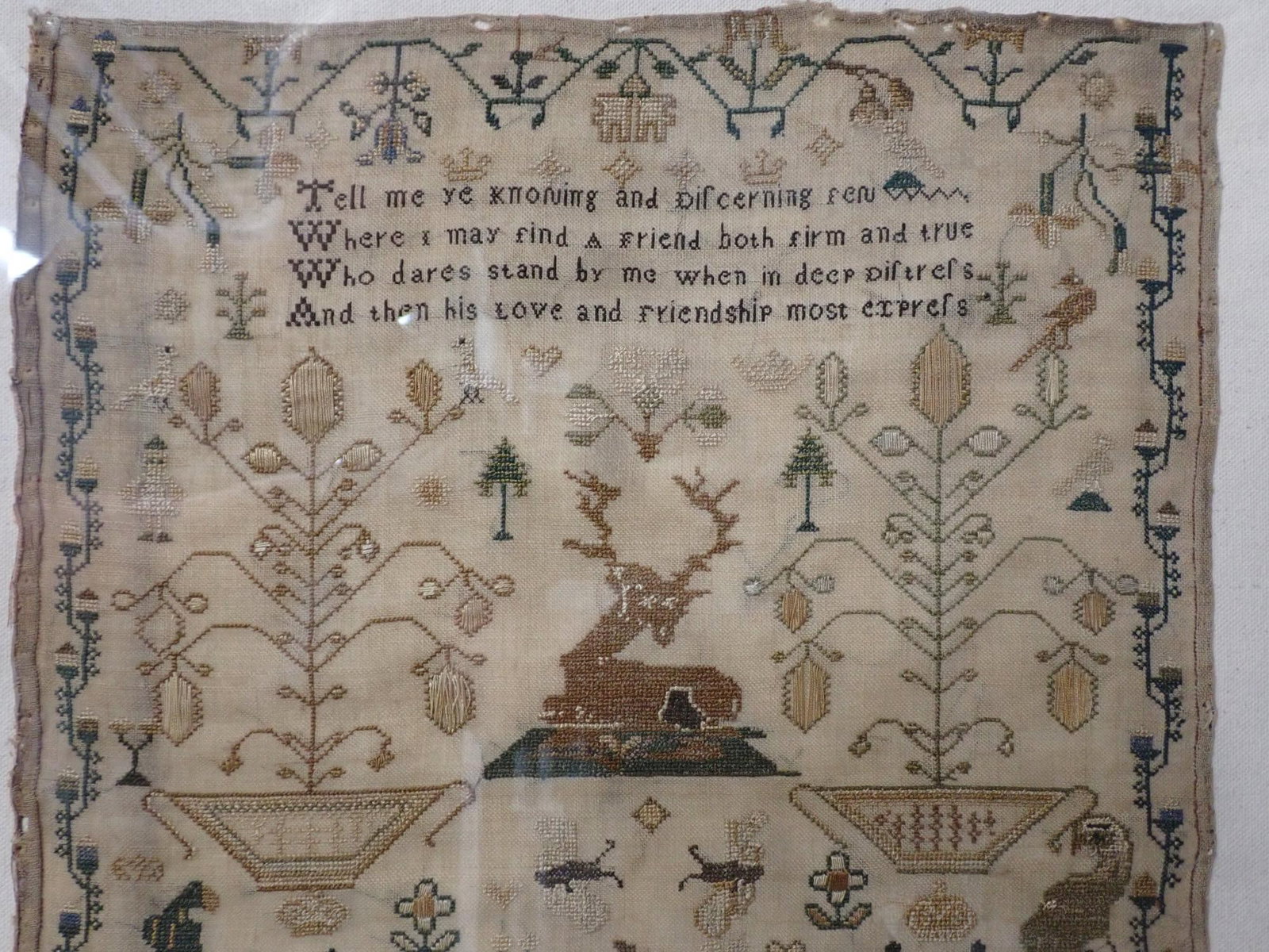 19th Century Sara Ann Davies Sampler - 7