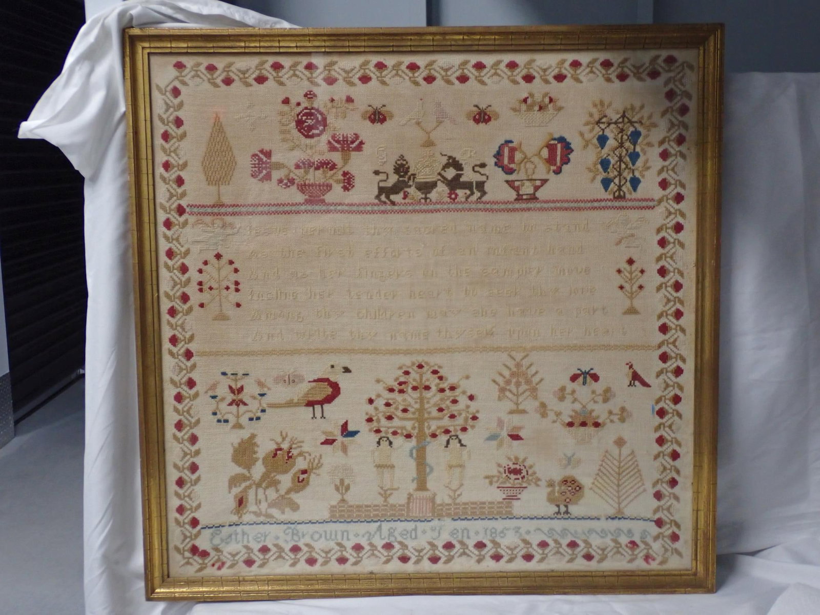 1853 Esther Brown Sampler - 2