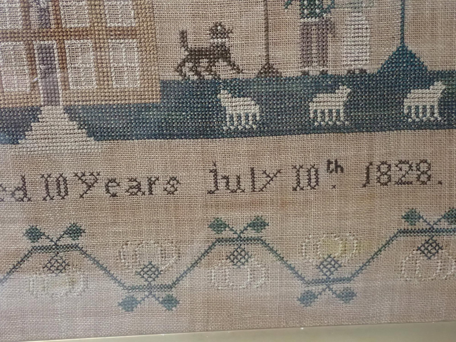 1828 Elizabeth Corless sampler - 4