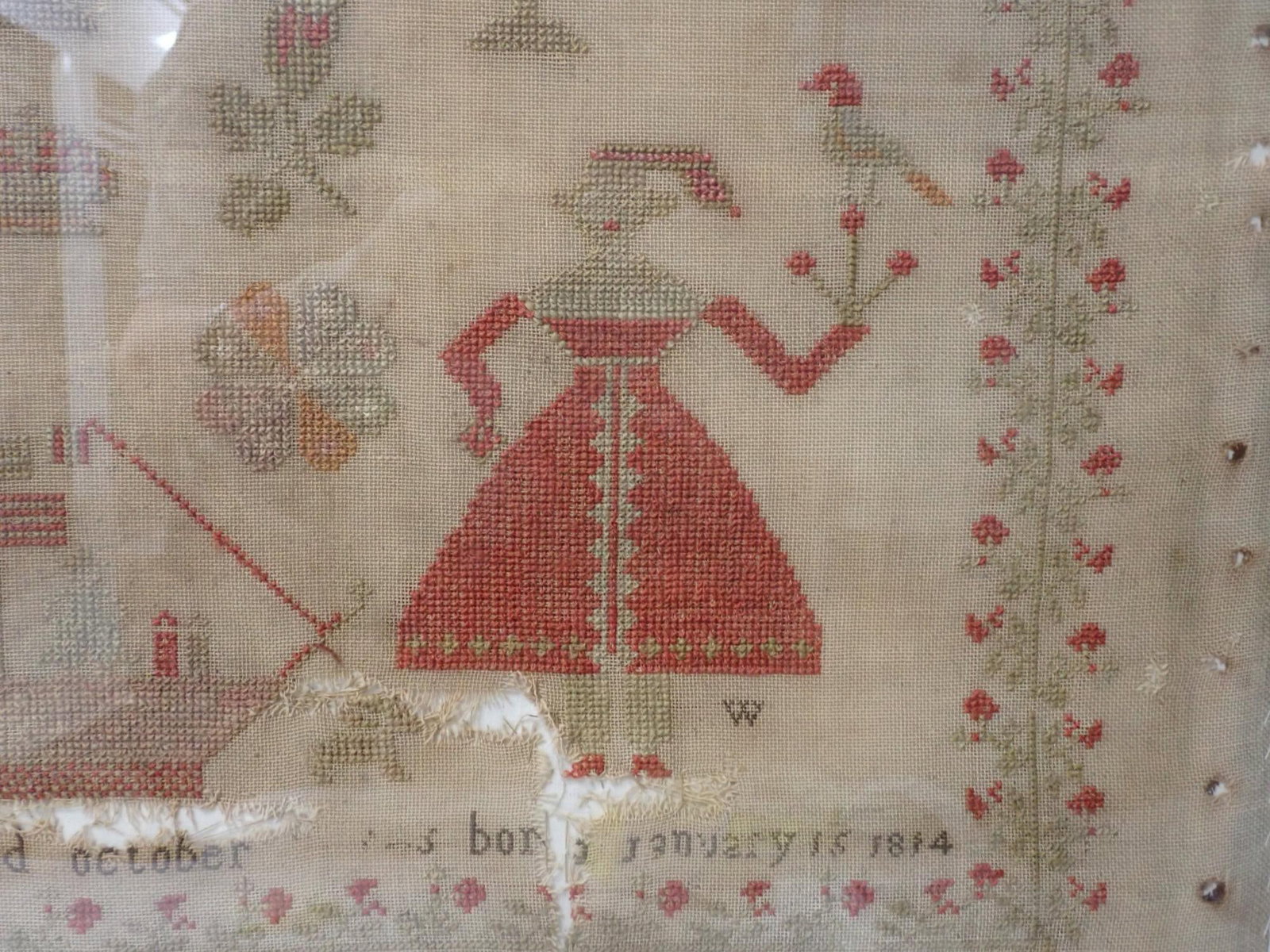 1826 Sarah Warbutton Sampler - 3
