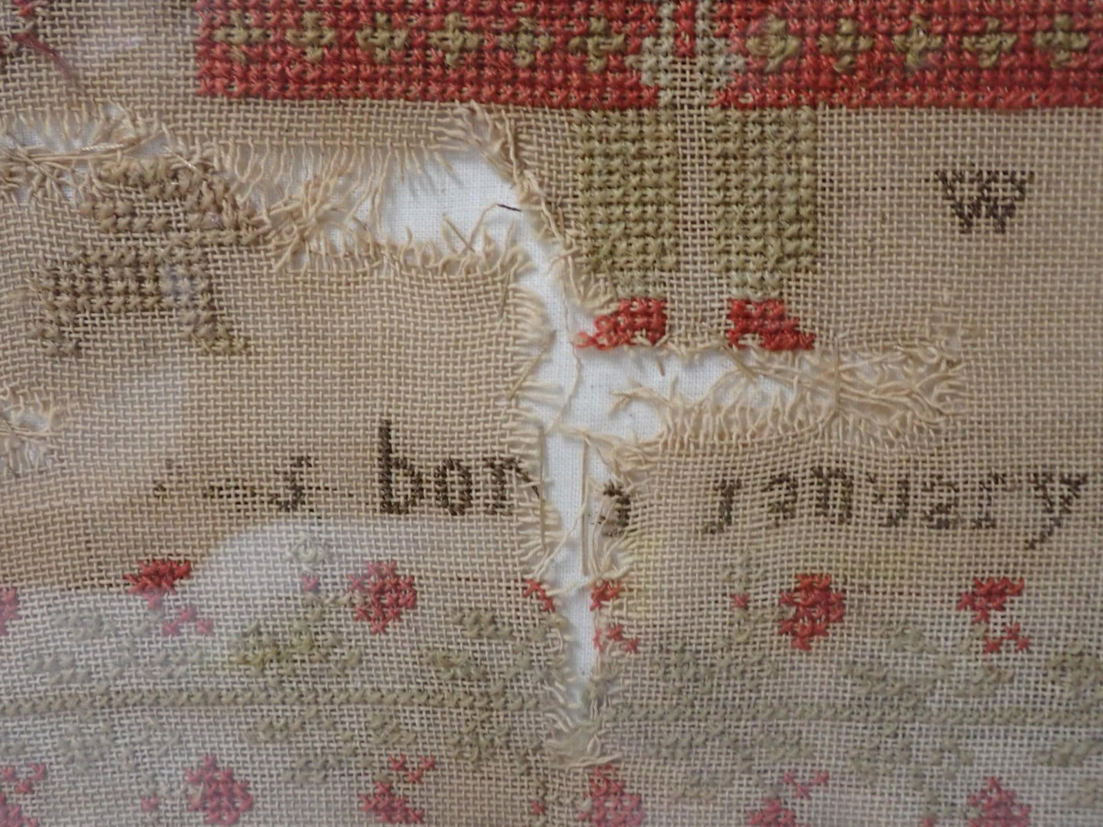 1826 Sarah Warbutton Sampler - 7