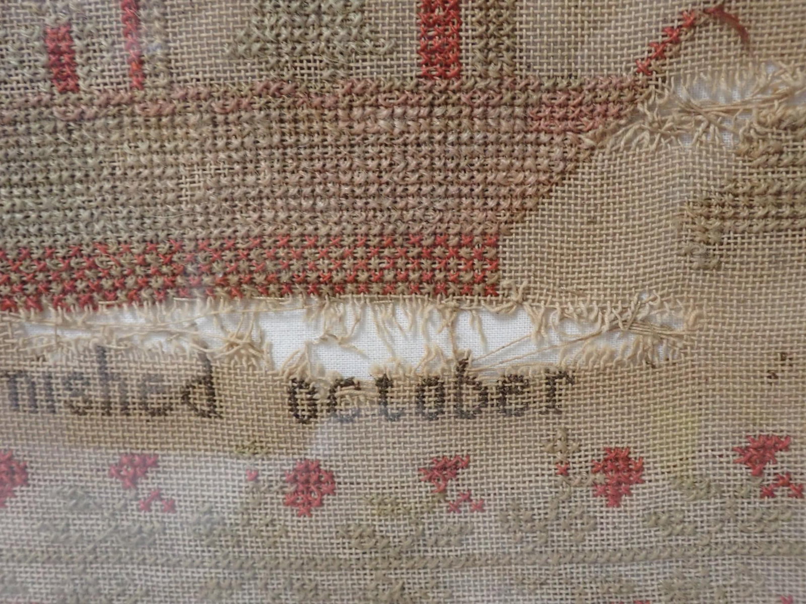 1826 Sarah Warbutton Sampler - 8