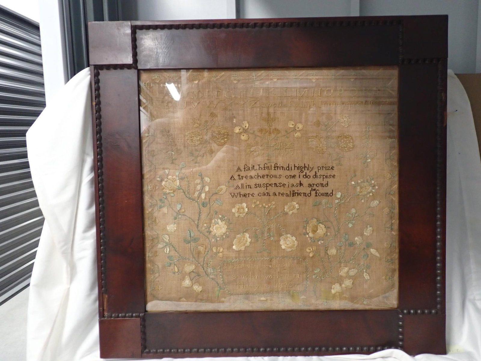 1820 Elizabeth Tuston Sampler - 3