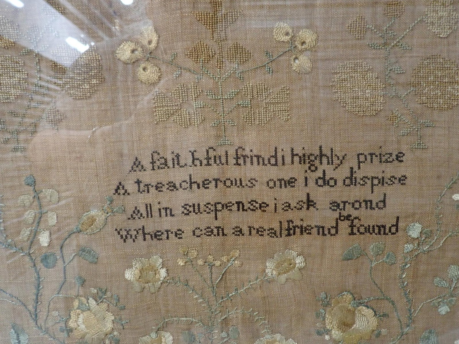 1820 Elizabeth Tuston Sampler - 4