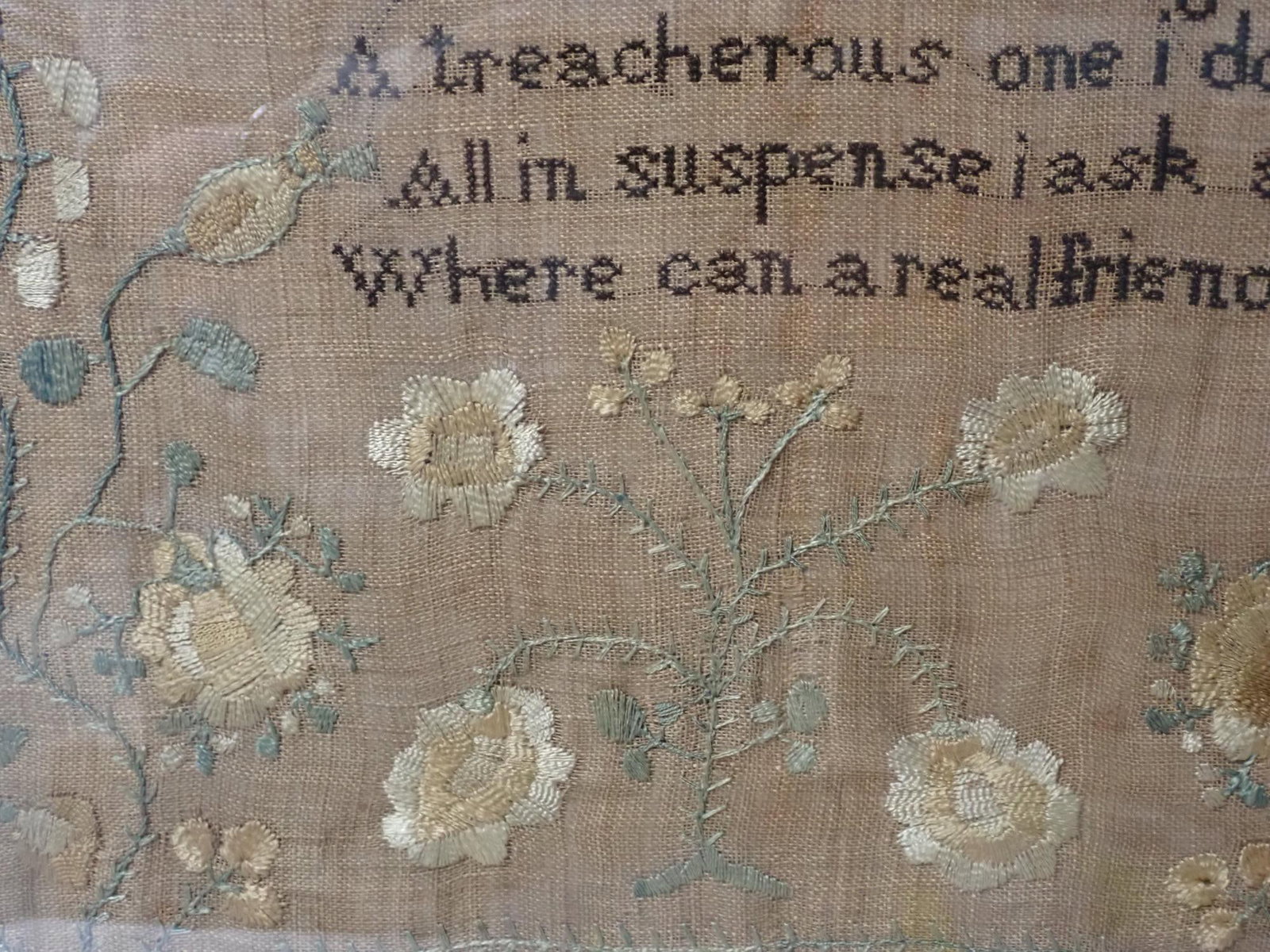 1820 Elizabeth Tuston Sampler - 6