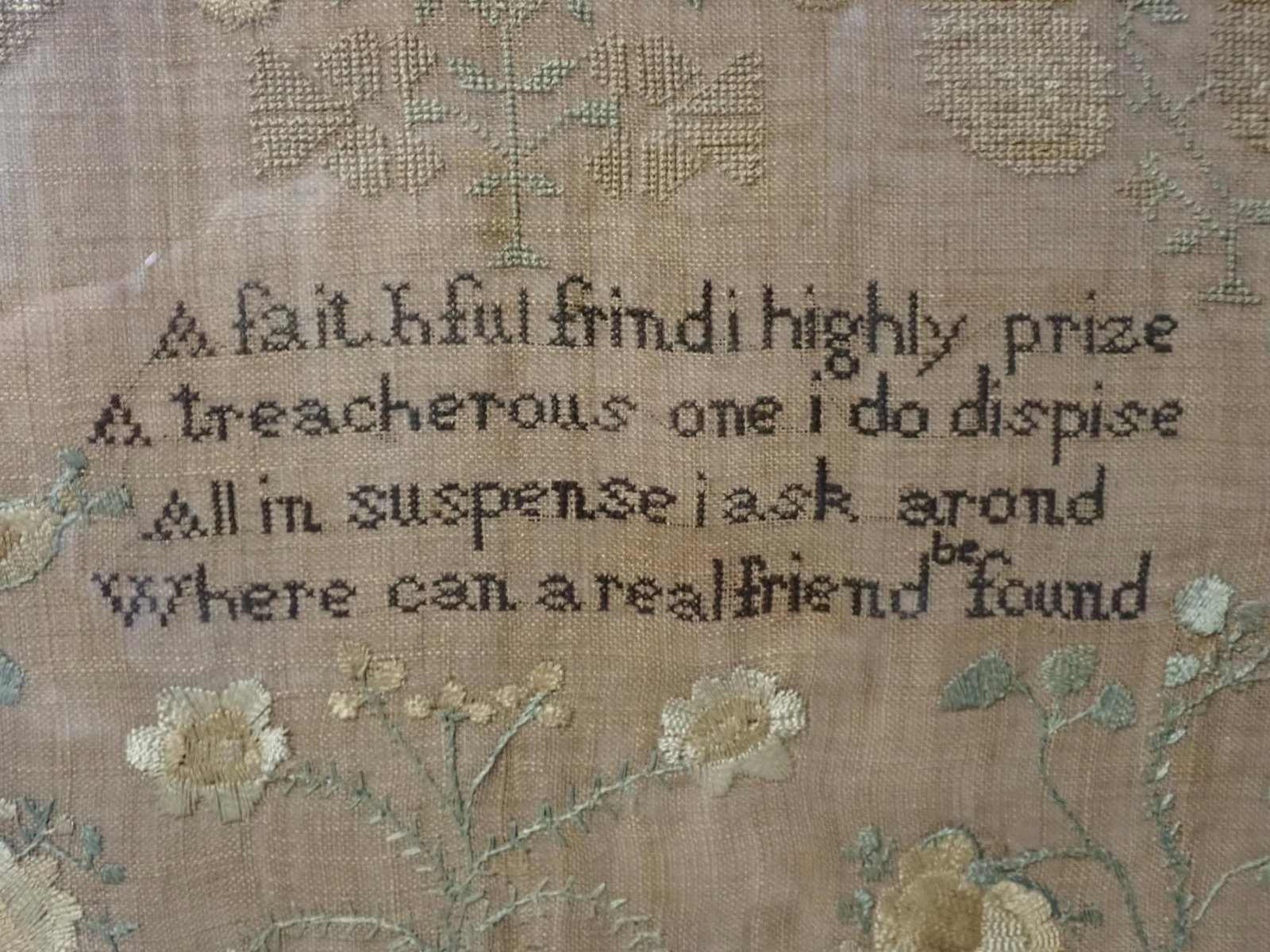 1820 Elizabeth Tuston Sampler - 7