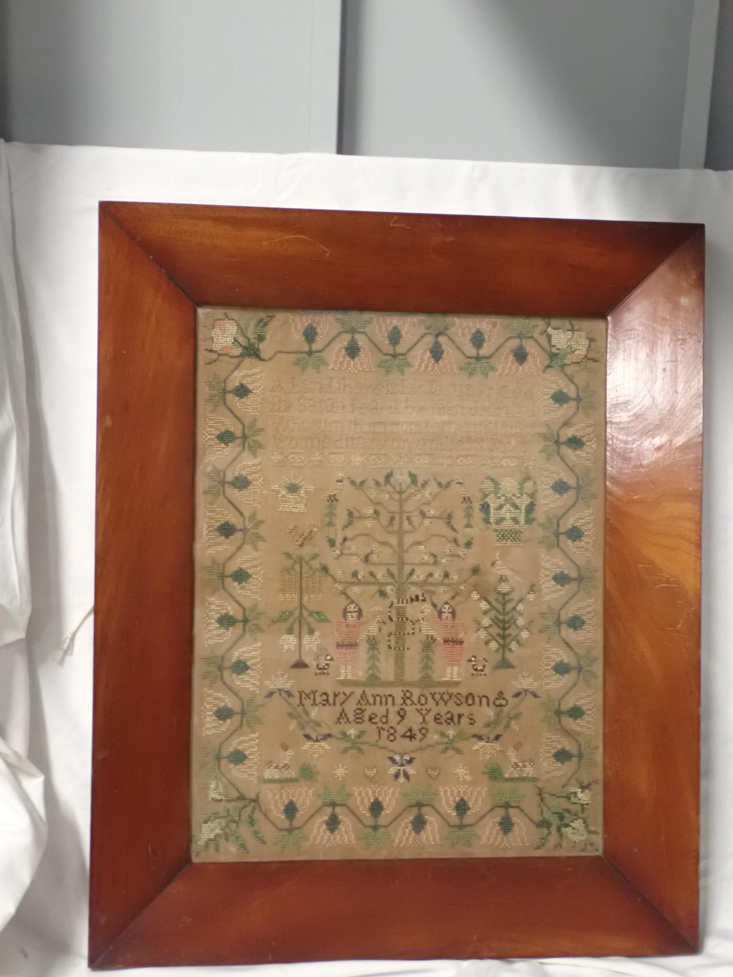 1849 Mary Ann Rowson Sampler - 2