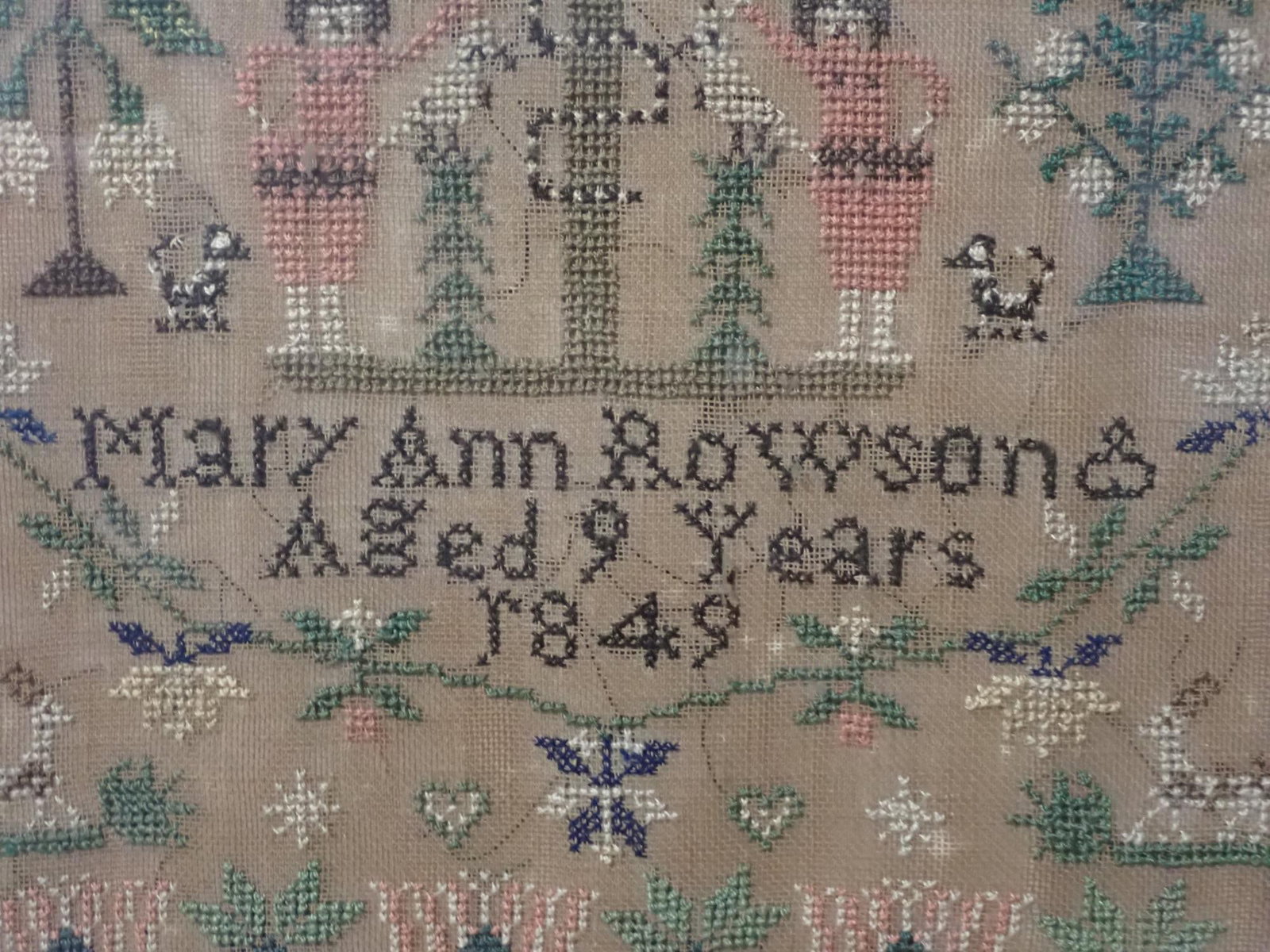 1849 Mary Ann Rowson Sampler - 4