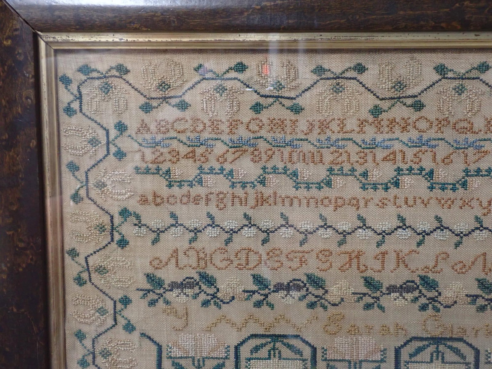 1831 Sarah Clarke Sampler - 12