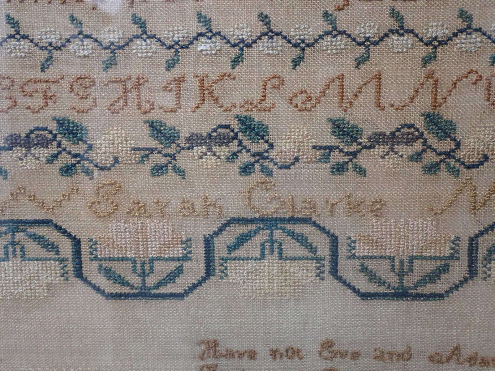 1831 Sarah Clarke Sampler - 4