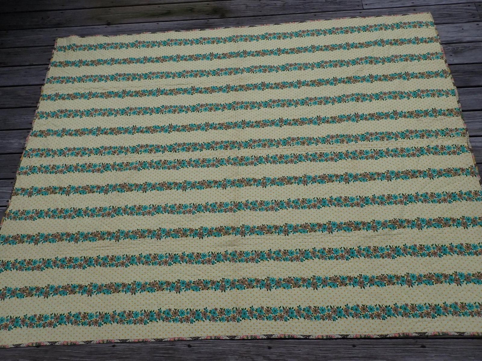 Quilt - Cheater Cloth Patchwork 1970 - 6