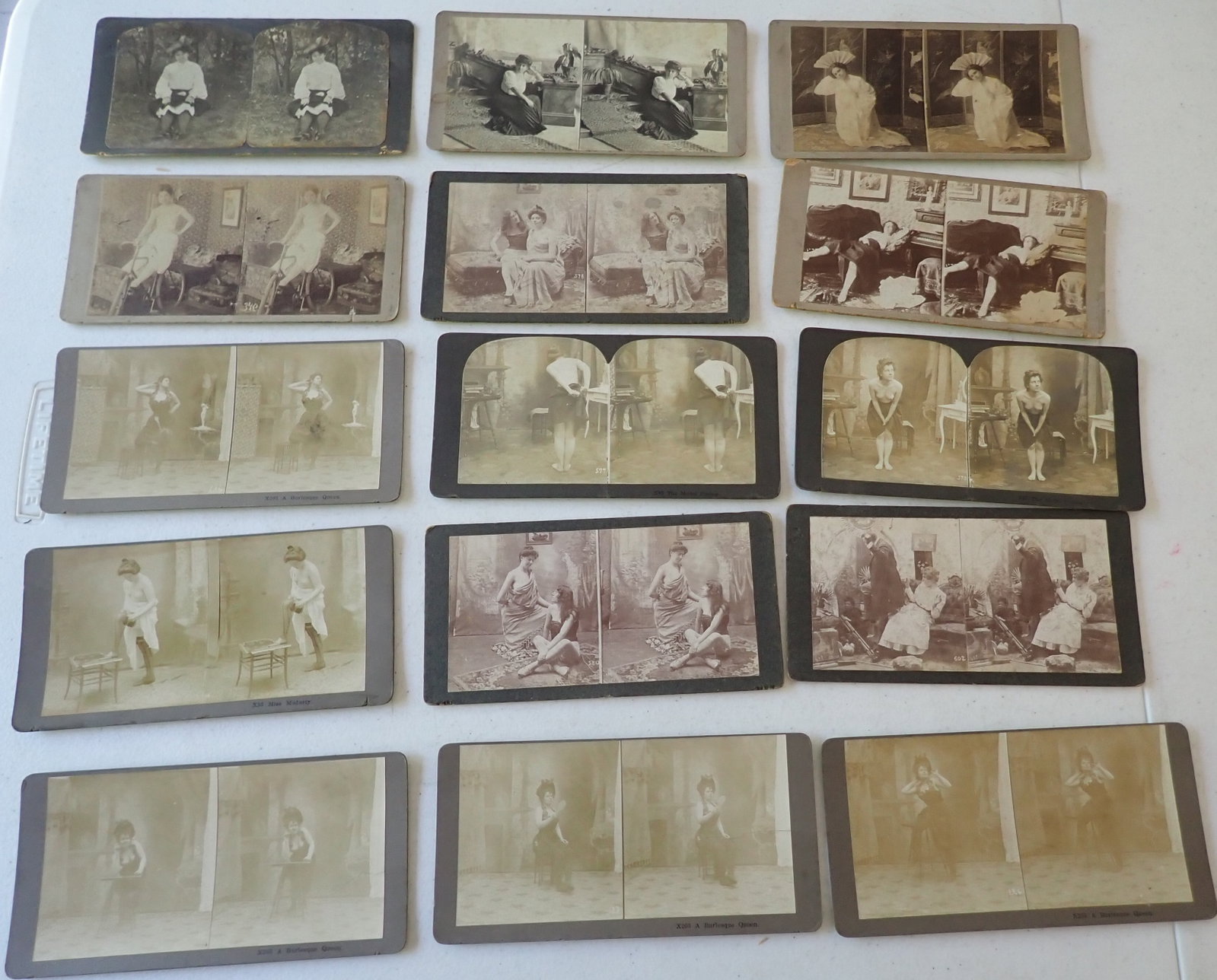 Risque Stereoview Mutoscope cards - 10