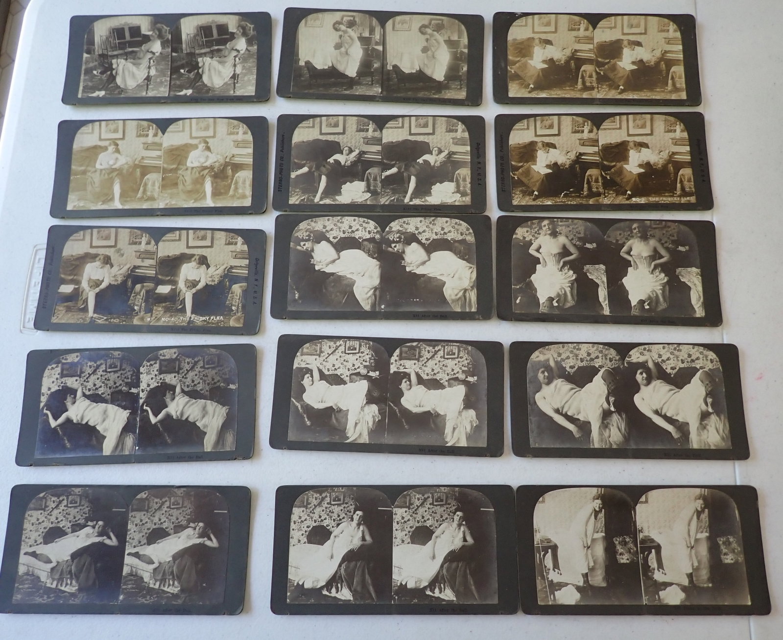 Risque Stereoview Mutoscope cards - 2