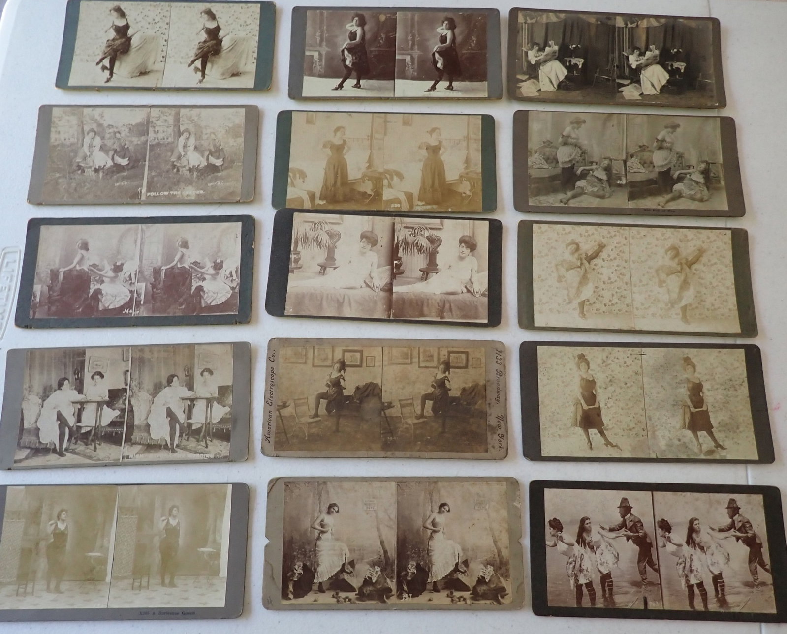 Risque Stereoview Mutoscope cards - 8