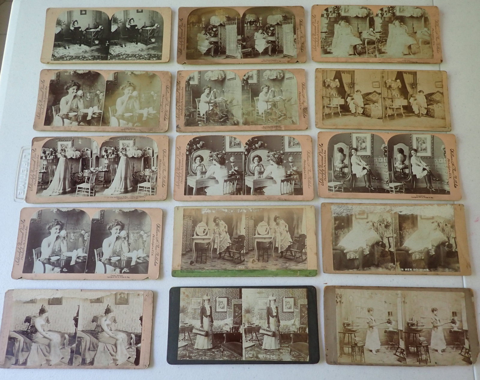 Women, Couples and Portraits Stereoviews: cards fair to good condition